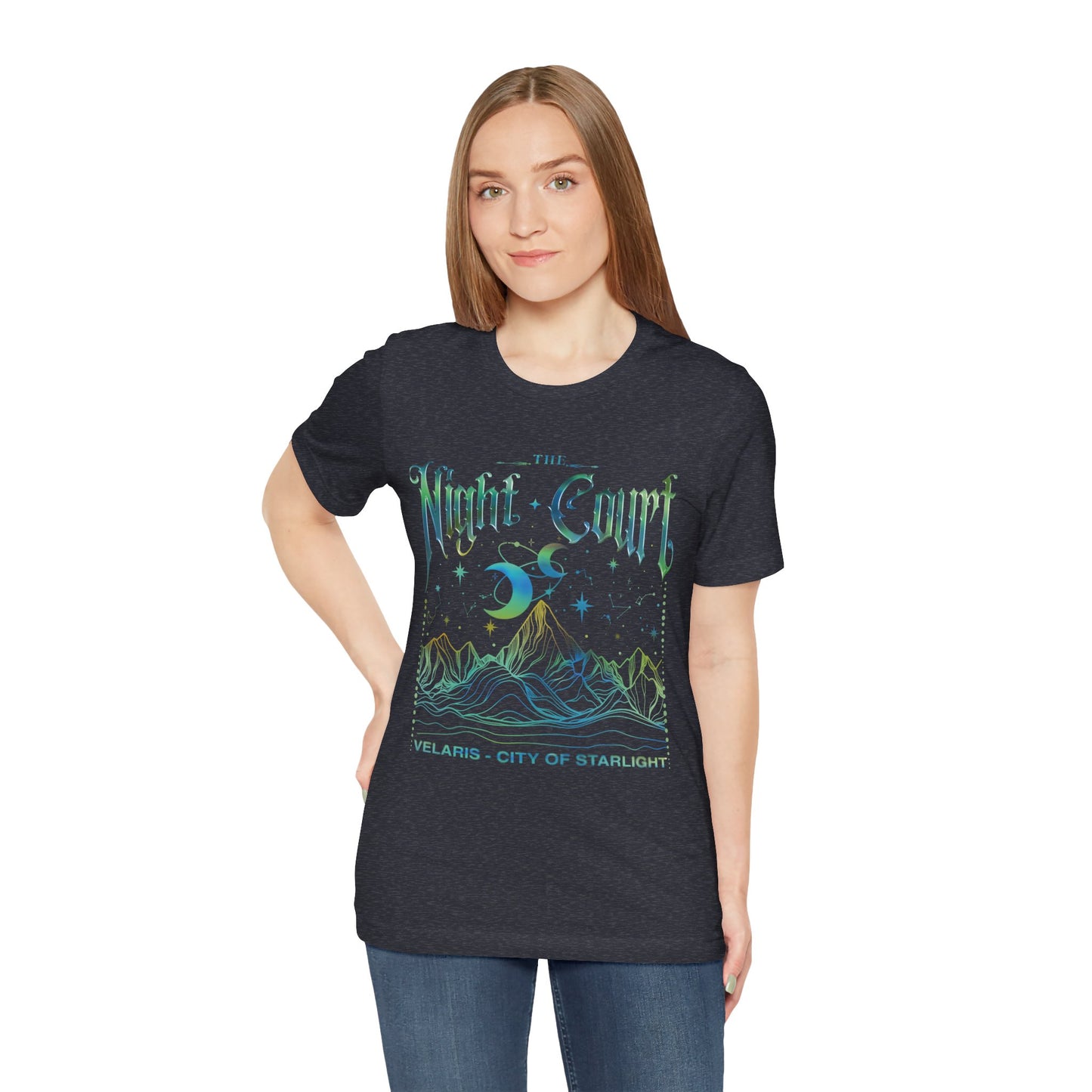 ACOTAR Night Court Unisex Softstyle T-Shirt, Book Lover Tee, Fantasy Shirt, Literary Gift, Bookworm Apparel - Velaris