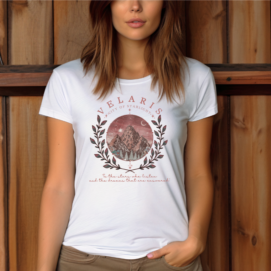 ACOTAR Velaris Unisex Softstyle T-Shirt, Book Lover Tee, Fantasy Shirt, Literary Gift, Bookworm Apparel - Velaris
